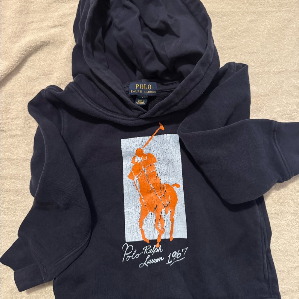Polo by Ralph Lauren Kids Hoodie with Orange Polo Graphic